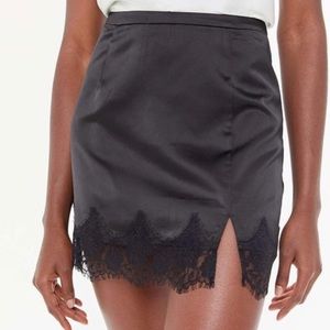 UO Amber Lace Trim mini slip Skirt